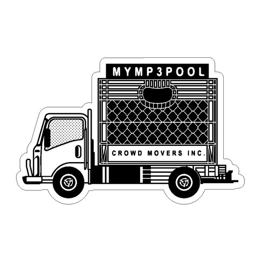Crowd Movers Sticker (Black on White Vinyl)